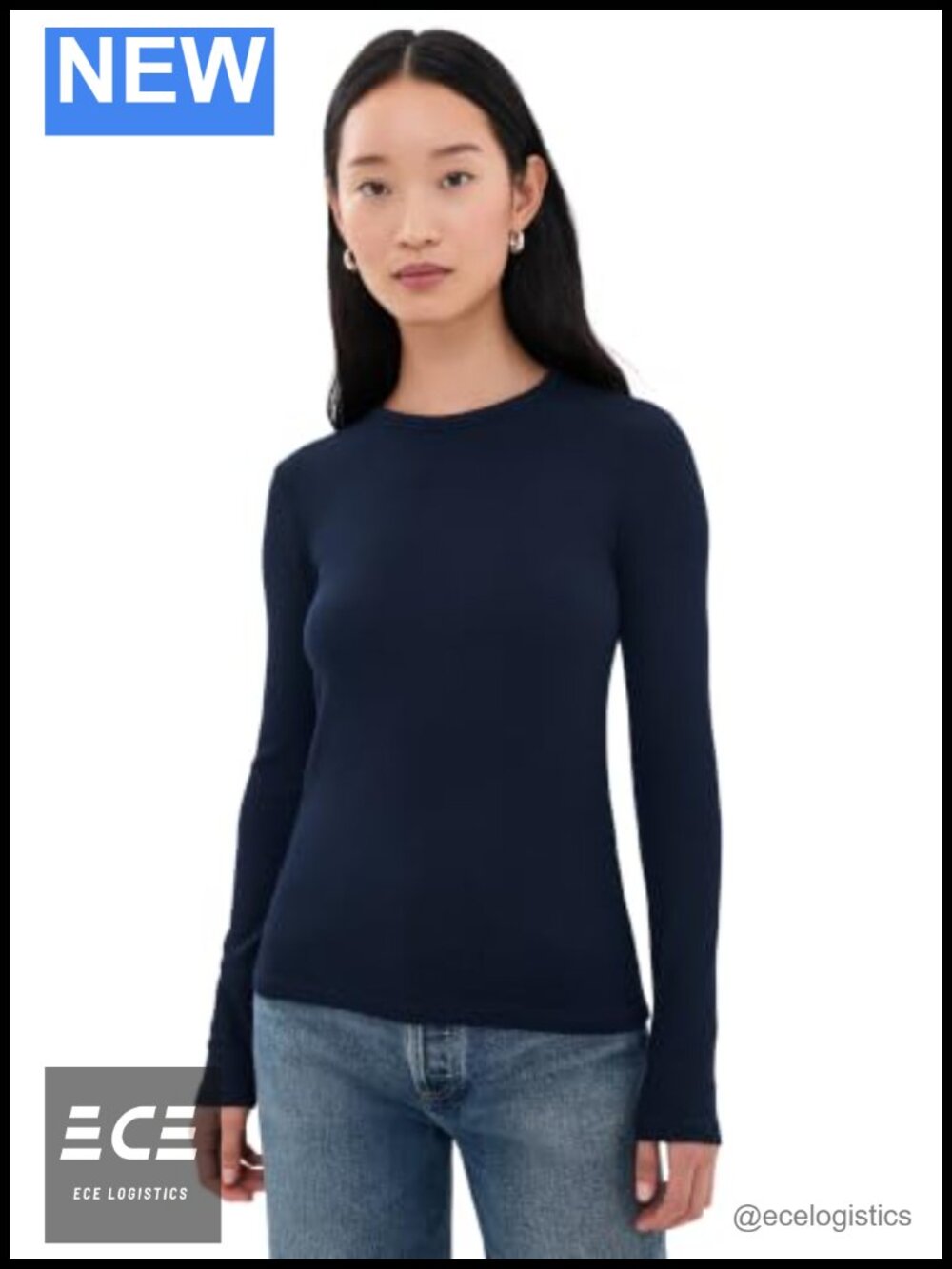 AG Adriano Goldschmied Women's Julia Essential Long Sleeve Tee